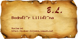 Bodnár Liliána névjegykártya